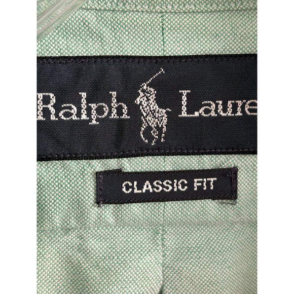 Lauren Ralph Lauren Dress Shirt Green Classic Fit men's size 15.5 32/33 - Picture 6 of 12